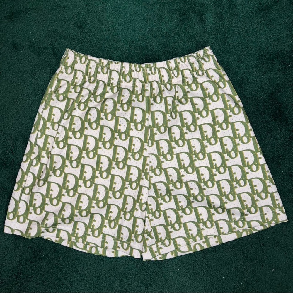 Bravest Studios Green Patterned Athletic Shorts
